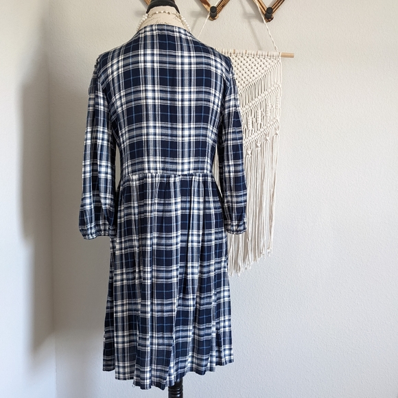 Westport Plaid Midi Dress Embroidered Floral - Picture 13 of 14